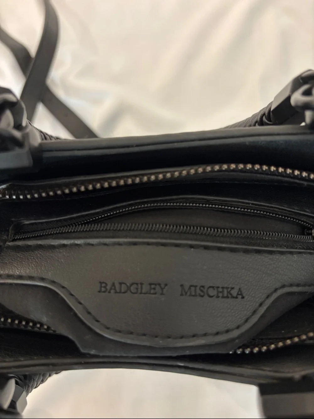 Badgley Mischka Women's Black Crossbody - Tote Bag with Braided Handle